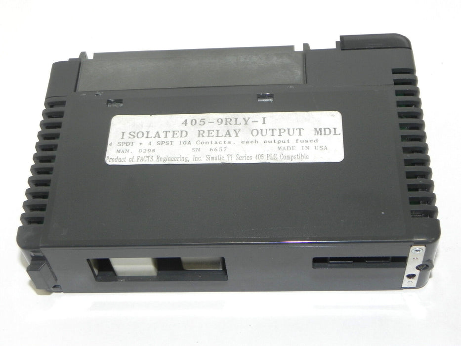 SIEMENS 405-9RLY-I RELAY OUTPUT MODULE 4059RLYI, 9RLY-I