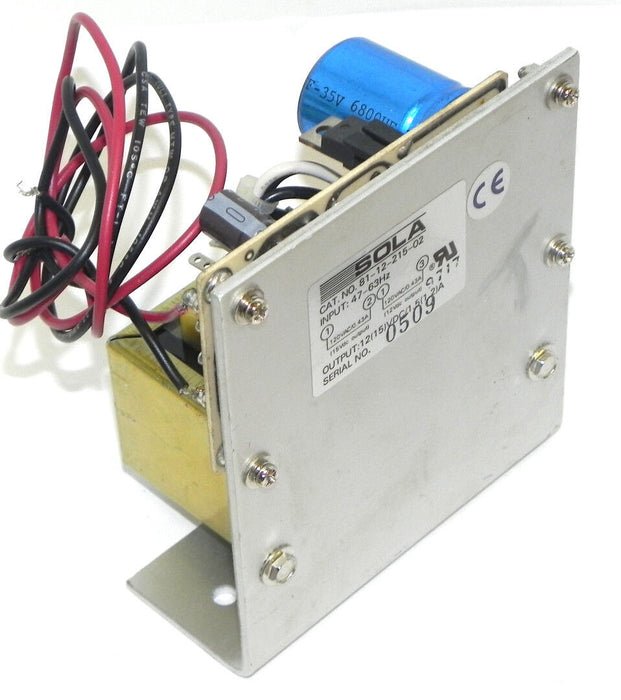 SOLA 81-12-215-02 POWER SUPPLY 811221502 INPUT: 47-63HZ W/ F6-11201-O/A PC BOARD