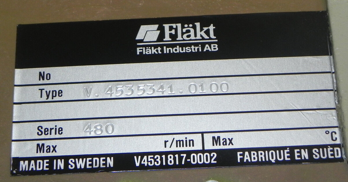 FLAKT V.4535341.0100 CONTROLLER EPIR SERIES 480