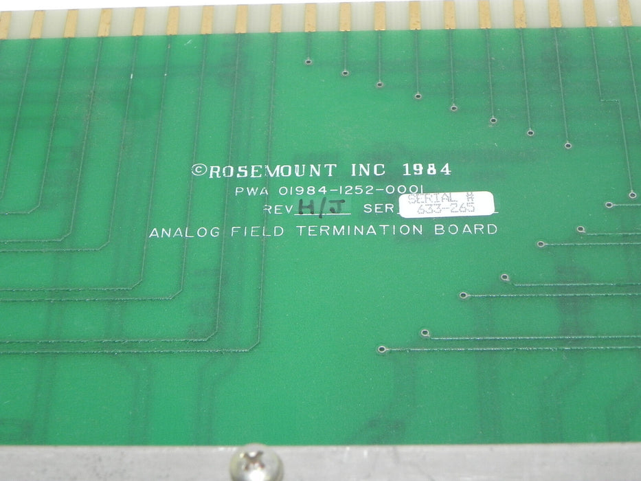 ROSEMOUNT 01984-1252-0001 ANALOG FIELD TERMINATION BOARD REV. H/J