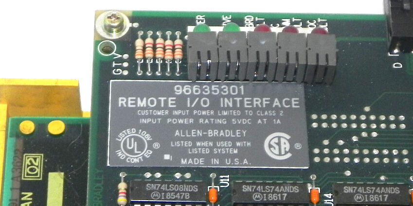 FANUC A16B-2200-0430/02A RIO MOTHERBOARD W/ AB 9663501 I/O INTERFACE BOARD