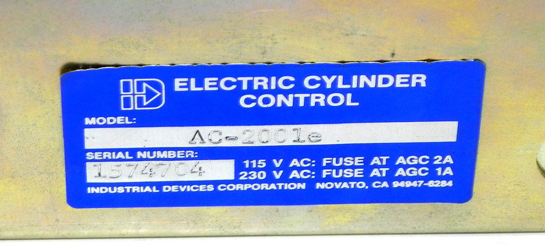 NEW INDUSTRIAL DEVICES CONTROL AC-2001E ELECTRIC CYLINDER CONTROL AC2001E