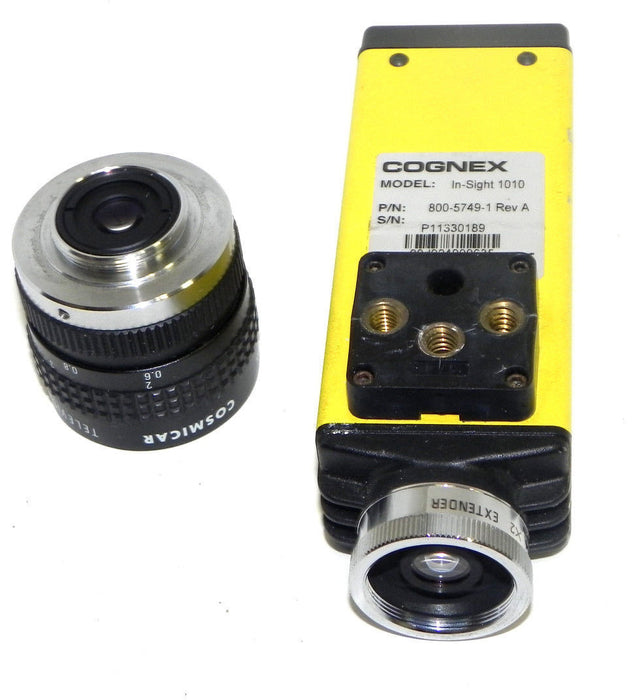 COGNEX 800-5749-1 REV. A VISION SENSOR IN-SIGHT 1010 CAMERA W/ COSMICAR LENZ