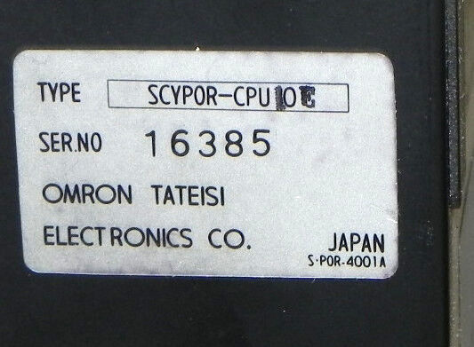 NEW OMRON SCYP0R-CPU10E PROGRAMMABLE CONTROLLER SCY-POR W/ SCY-P0R10E SYSMAC