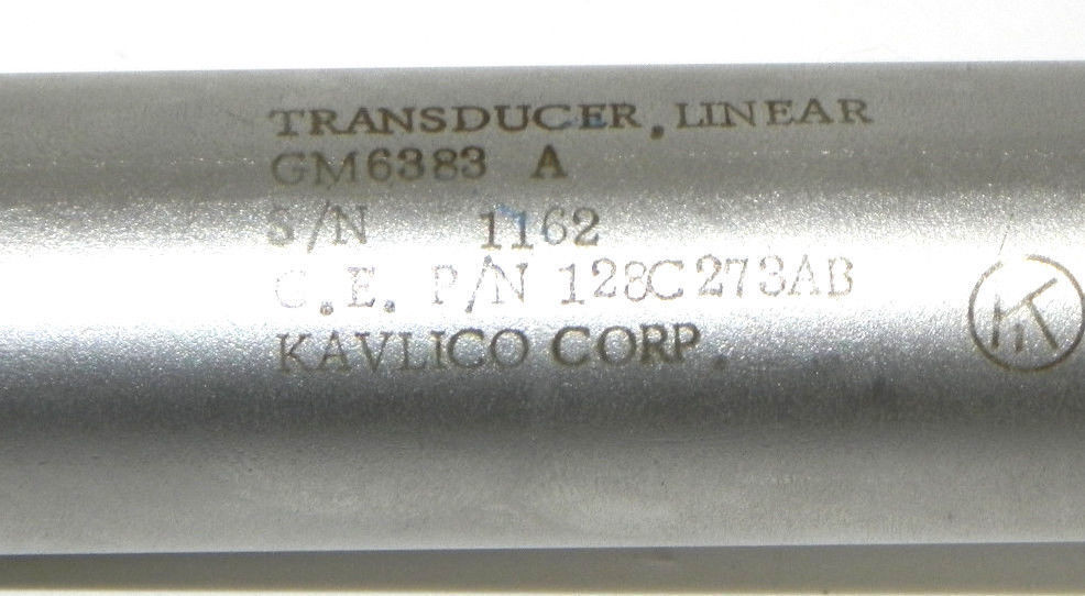 NEW KALVICO CORP GM6383 A LINEAR TRANSDUCER GE P/N: 128C273AB, GM6383A