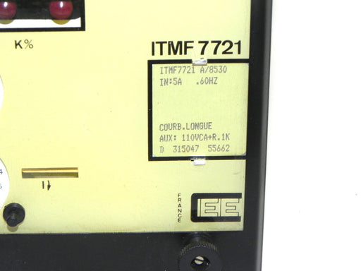 CEE ITMF 7721 MOTOR PROTECTION ITMF7721 A/8530 IN:5A .60HZ