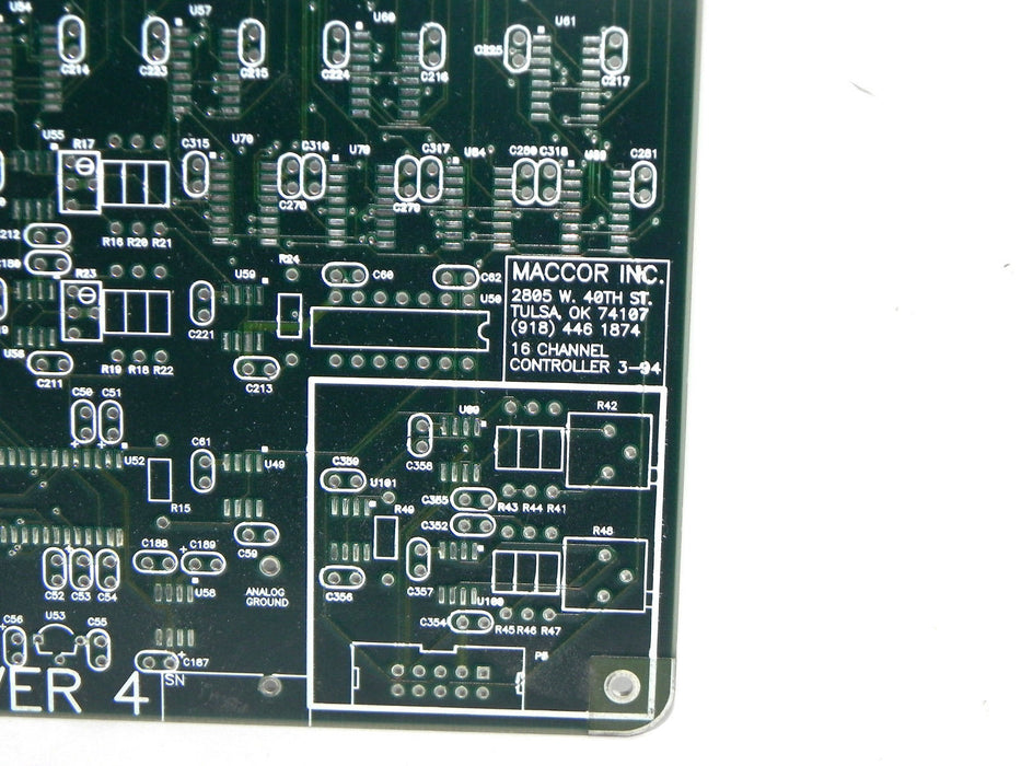 NEW MACCOR INC. 16 CHANNEL CONTROLLER 3-94, VER 4