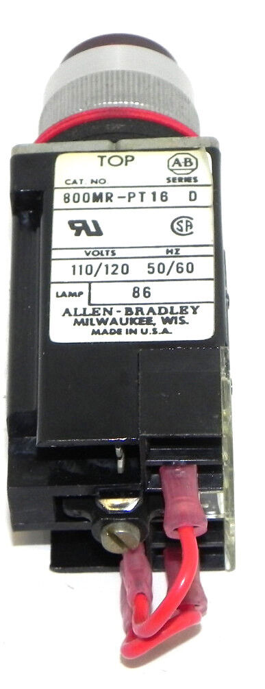 ALLEN BRADLEY 800MR-PT16 PUSHBUTTON 800MRPT16 SER. D 110/120V 50/60HZ