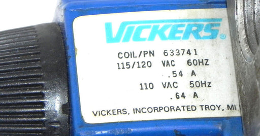 VICKERS DG4V-3-2C-M-W-B-40 DIRECTIONAL CONTROL VALVE DG4V32CMWB40 W/633741 COILS