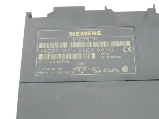 SIEMENS 6ES7-321-1BH01-0AA0 INPUT MODULE 6ES73211BH010AA0, DI 16XDC24V