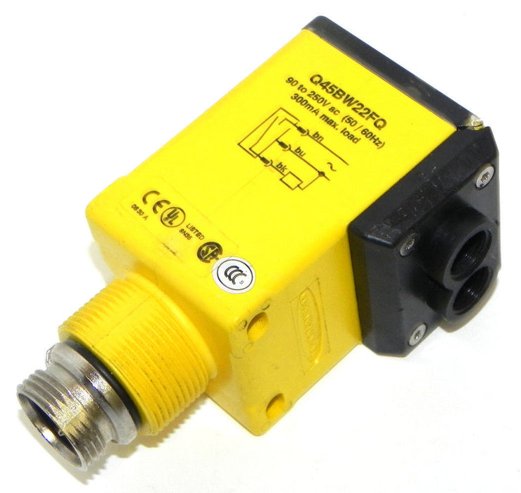 BANNER Q45BW22FQ Q45 SERIES: INFRARED GLASS FIBER OPTIC 90 TO 250V AC (50/60Hz)