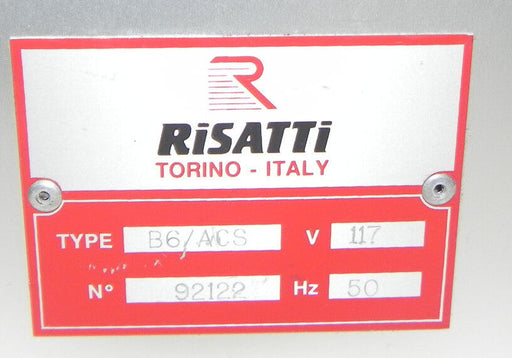 RISATTI B6/ACS, V 117, HZ 50