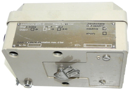 SAMSON 3771-0 PNEUMATIC POSITIONER 37710 FABR. NR. 190098