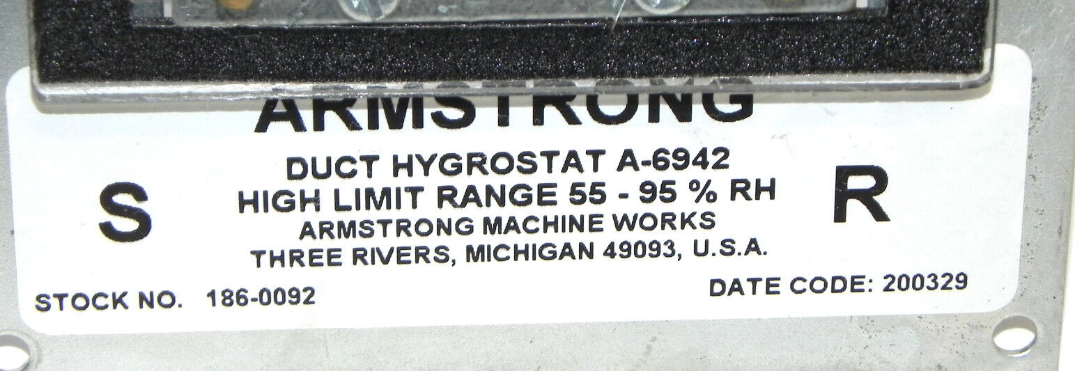 ARMSTRONG A-6942 DUCT HYGROSTAT A6942
