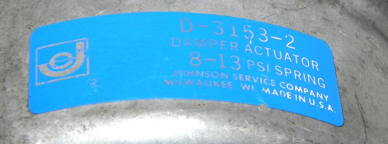 JOHNSON CONTROLS D-3153-2 PNEUMATIC ACTUATOR DAMPER D31532 8-13PSIG