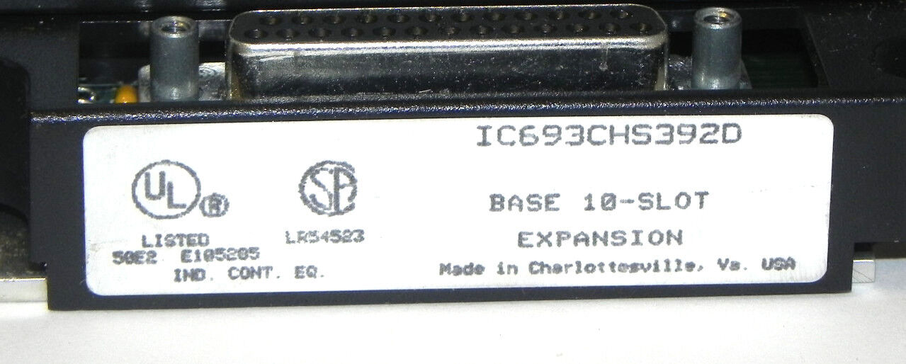 GENERAL ELECTRIC IC693CHS392D BASE 10-SLOT EXPANSION WITH I/O CARDS