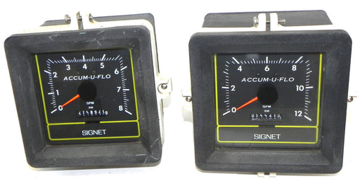 LOT OF 2 SIGNET SCIENTIFIC COMPANY P57540 ACCUM-U-FLOW INDUSTRIAL FLOW METERS