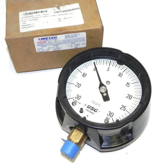NIB AMETEK 1980 PROCESS GAUGE SPEC NO. 150002, CONN. 1/2 ANPT LM, SIZE: 4-1/2''