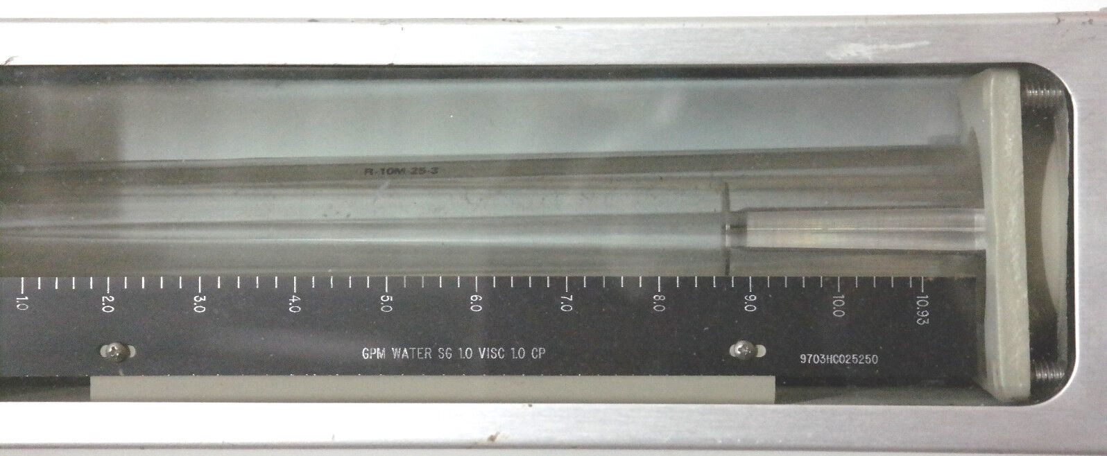 BROOKS INSTRUMENT 1110CL44CJNAA FLOW METER, 9703HC025250, R-10M-25-3