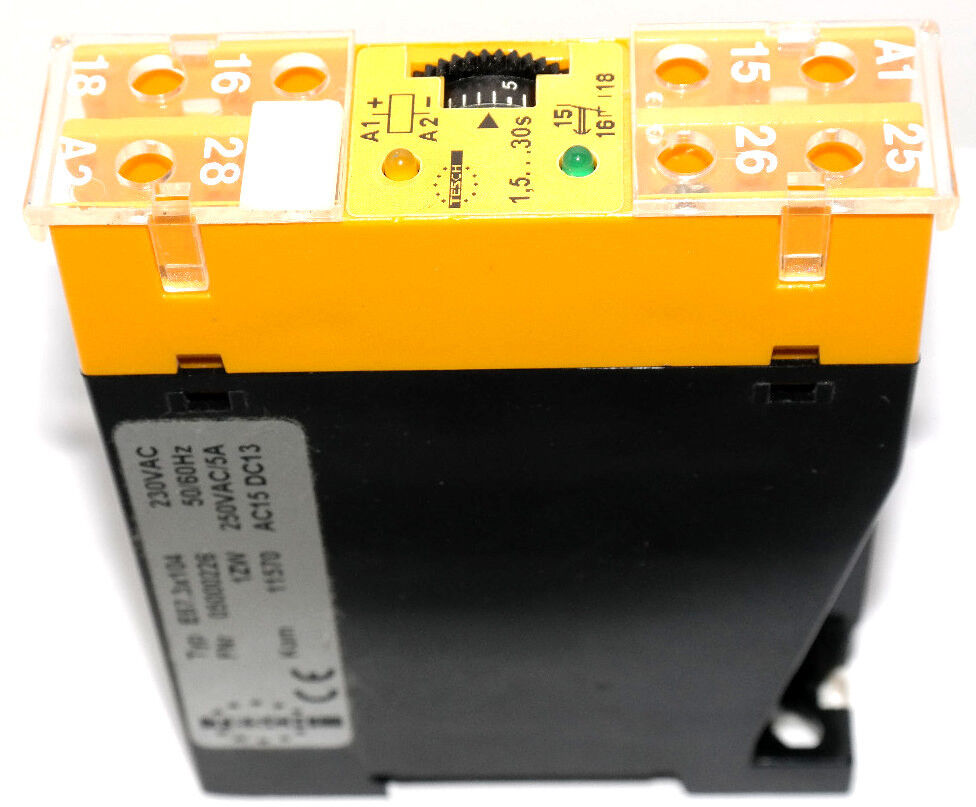 TESCH E67.3x104 RELAY, 230VAC, 50/60Hz, 350VAC/5A
