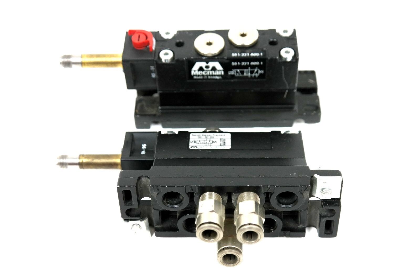 LOT OF 2 REXROTH MECMAN PNEUMATIK 551-321 000-1 VALVE 5/2 R1/8'' 551321 0001