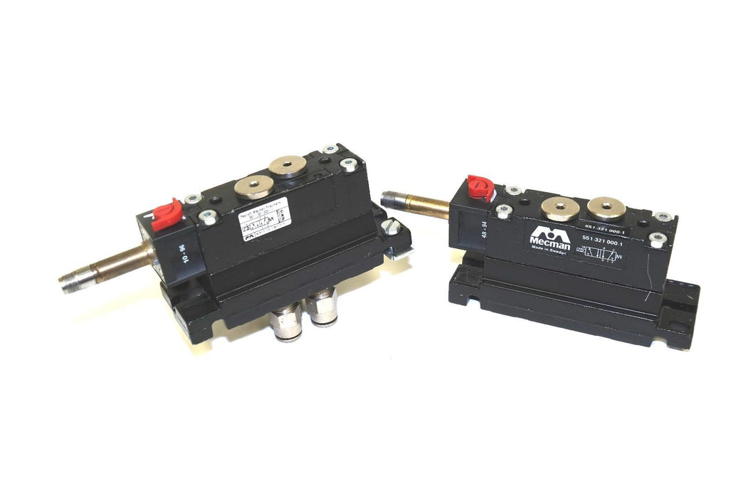 LOT OF 2 REXROTH MECMAN PNEUMATIK 551-321 000-1 VALVE 5/2 R1/8'' 551321 0001