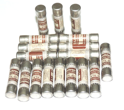LOT OF 18 NEW LIMITRON KTK-40 FAST-ACTING LIMITER FUSES KTK40