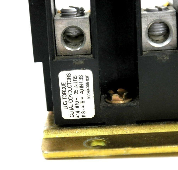 SQUARE D 51140-306-03F DISCONNECT LUG TORQUE 30AMPS CU/AL CONDUCTOR 5114030603F