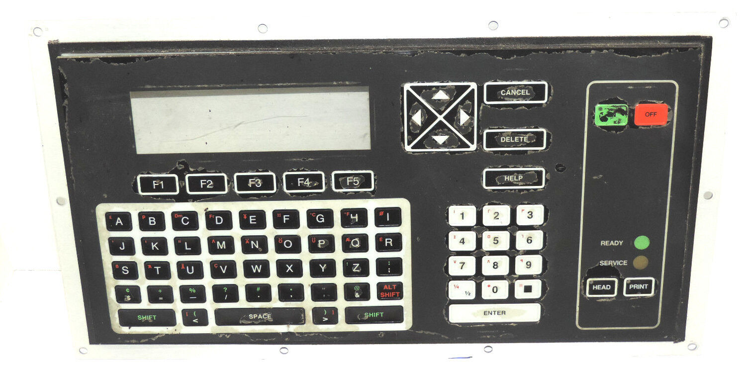 VIDEOJET EXCELL SERIES 10 KEYPAD