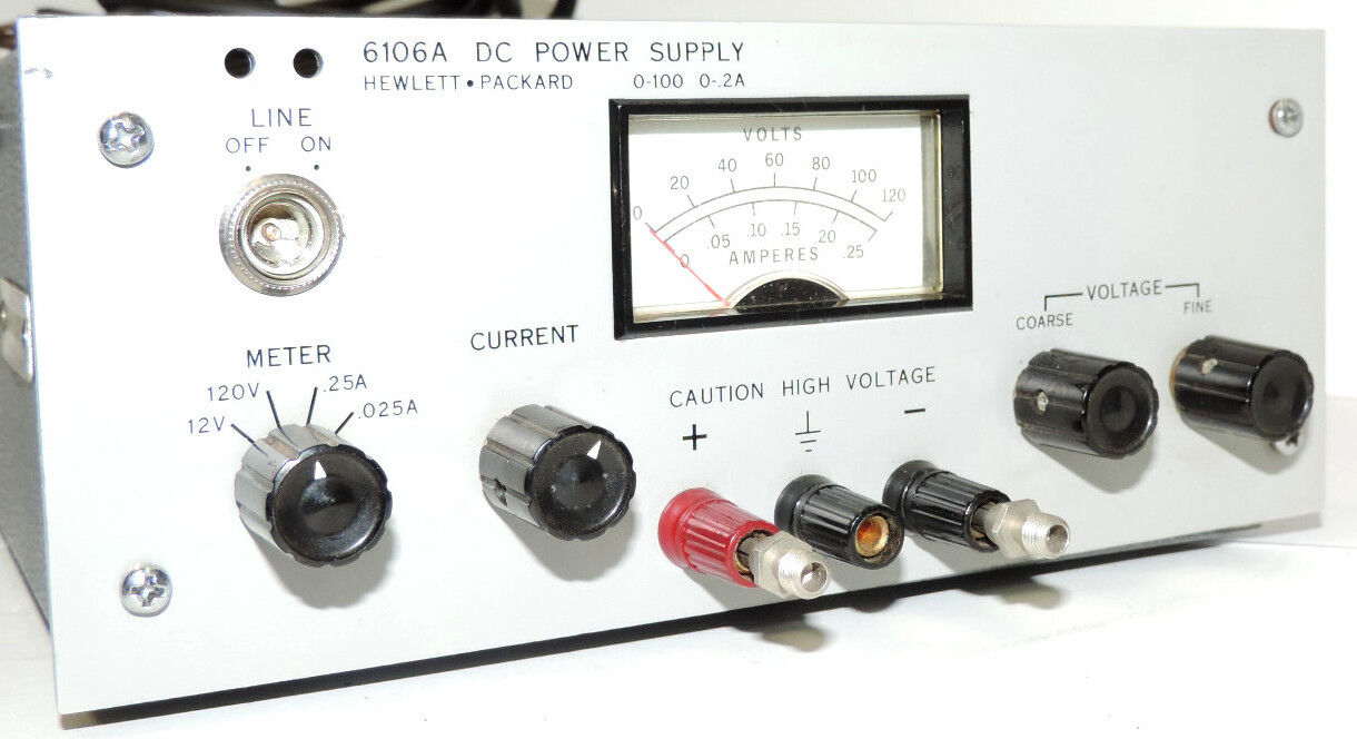 HEWLETT PACKARD 6106A DC POWER SUPPLY 0-100 0-.2A
