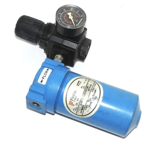 FINITE HN1S-6CA 1/4" NPT COALESCING HOUSING WITH NORGREN R73G-2AK-RM REGULATOR