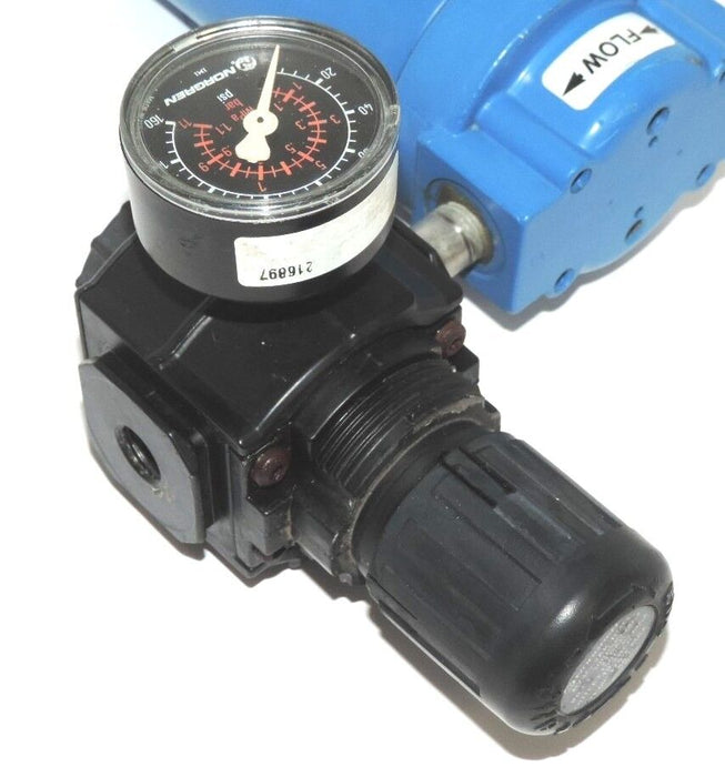 FINITE HN1S-6CA 1/4" NPT COALESCING HOUSING WITH NORGREN R73G-2AK-RM REGULATOR