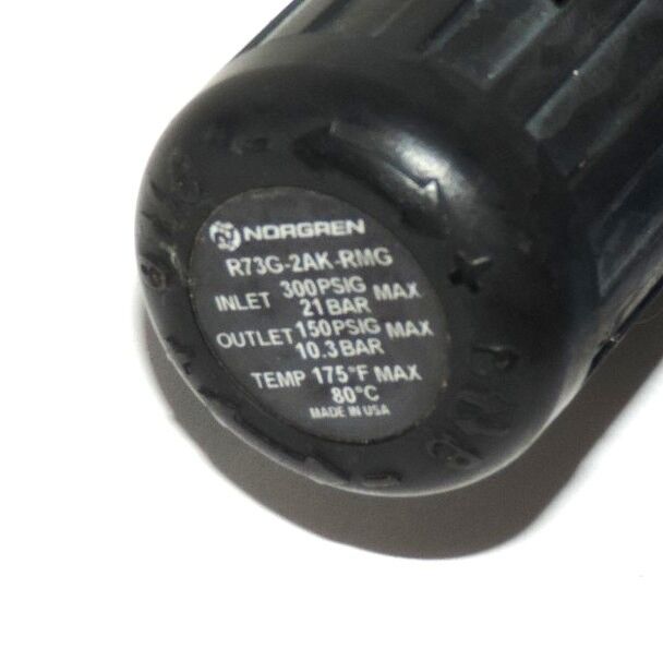 FINITE HN1S-6CA 1/4" NPT COALESCING HOUSING WITH NORGREN R73G-2AK-RM REGULATOR