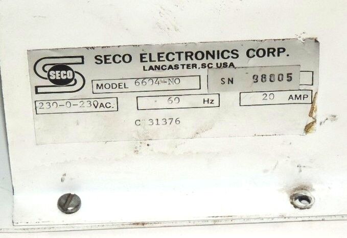 SECO ELECTRONICS 6604-NO DC DRIVE, 230 VAC, 20 AMP 6604NO