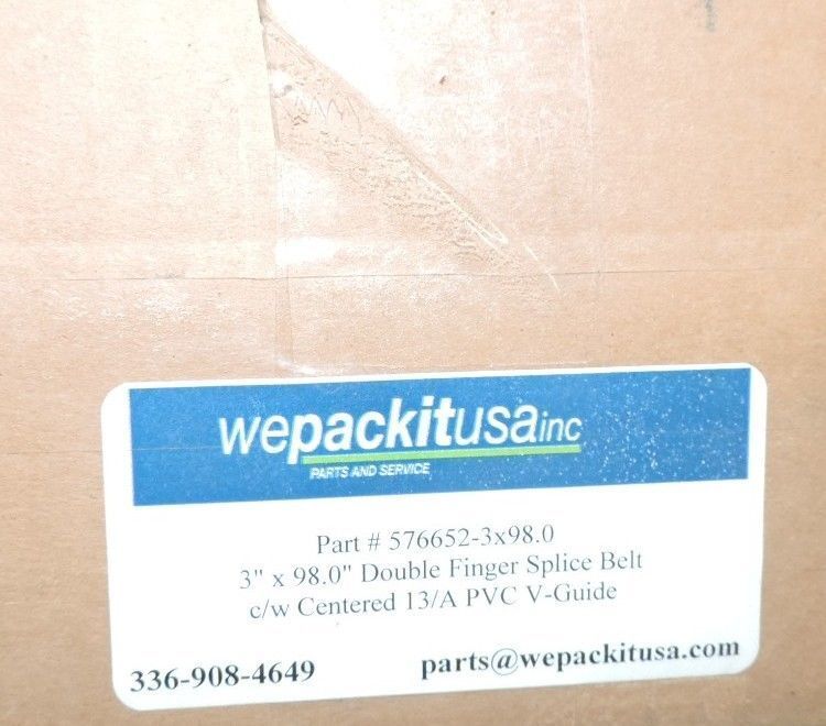 NIB WEPACKITUSA INC. 576652-3X98.0 DOUBLE FINGER SPLICE BELT 3'' X 98.0''