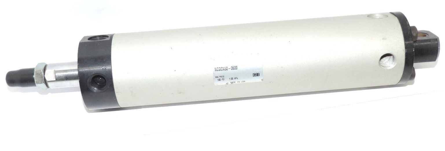 SMC NCGCN50-0600 CYLINDER NCGCN500600, MAX PRESS. 145 PSI, 1.00 MPa