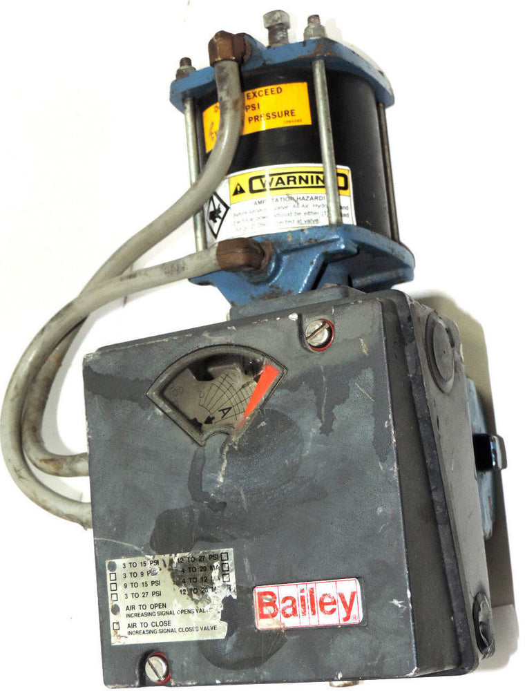 BAILEY AV1121040 PNEUMATIC POSITIONER WITH DEZURIK 9454201 PowerRAC CYLINDER