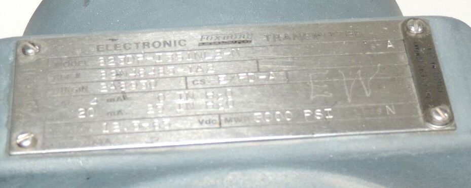 FOXBORO 823DP-I3S1NL2-M TRANSMITTER W/ B0139FY M/821AL,823,827 LOW RNG: 4-20mA