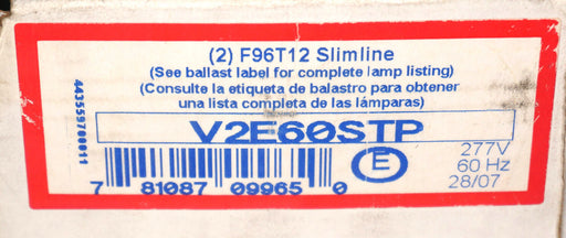LOT OF 3 ADVANCE V-2E60-S-TP E-PAK 60 BALLAST 277V 60HZ V2E60STP