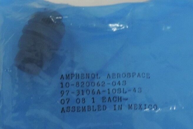 NEW AMPHENOL MR0136918, 97-3106A-10SL-4S STRAIGHT CONNECTOR, 10-820062-04S