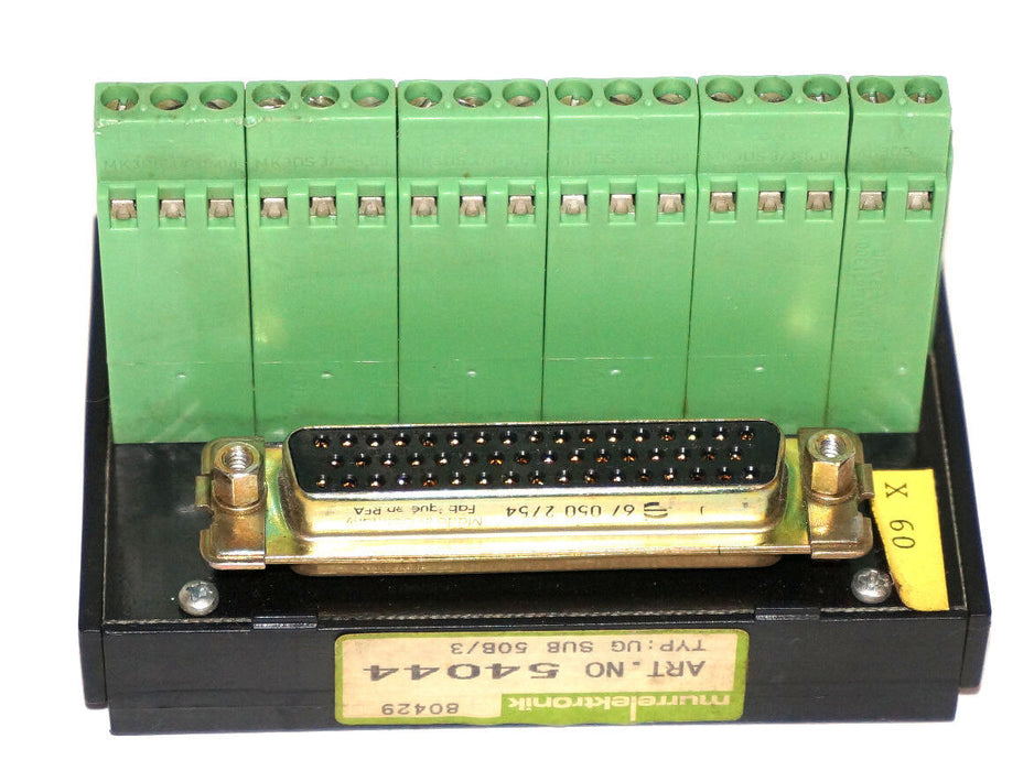 MURR ELEKTRONIK UG-SUB-50B/3 SIGNAL TRANSFER CONNECTOR ART. NO: 54044