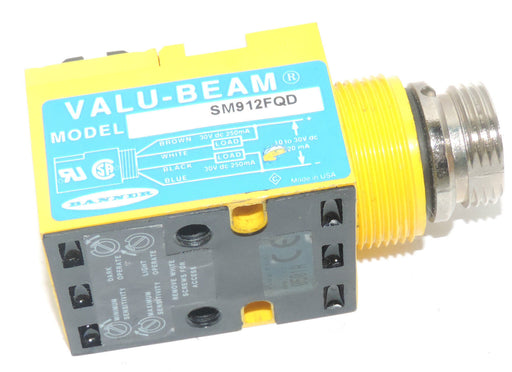 BANNER SM912FQD VALU-BEAM SENSOR 30V DC 250mA