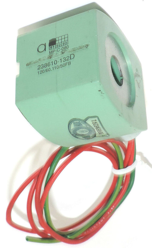 ASCO 238610-132D SOLENOID VALVE COIL 238610132D, 120/60, 110/50FB