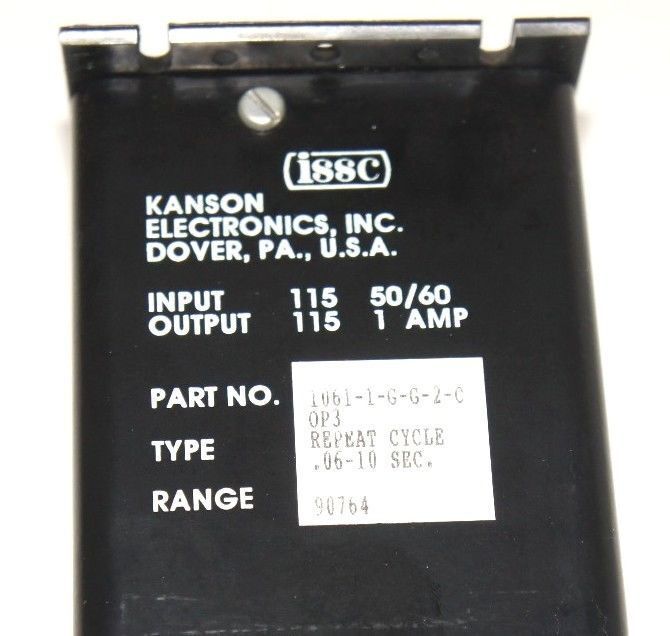 NEW ISSC 1061-1-G-G-2-C REPETITIVE TIMER, .06-10 SEC, 10611GG2C