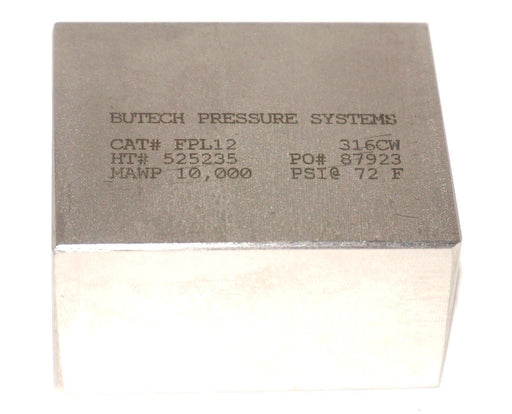 NEW BUTECH PRESSURE SYSTEMS FPL12 FEMALE TEE, HT# 525235, MAWP 10,000