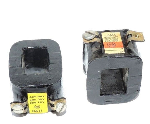 LOT OF 2 ALLEN BRADLEY 0A11 COILS 440V 60CY, 380V 50CY, 220V 25CY