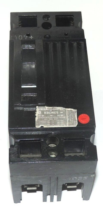 GENERAL ELECTRIC TED124025 CIRCUIT BREAKER 480VAC, 25A, 250VDC