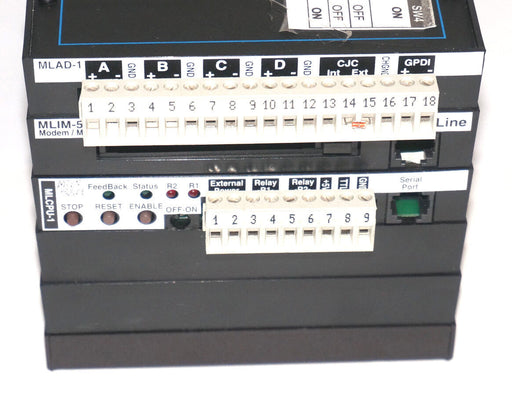 LOGIC BEACH INC. MODULOGGER MINI DATA LOGGING SYSTEM W/ MLAD-1, MLIM-5, MLCPU-1