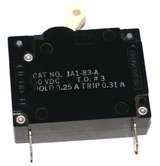 LOT OF 2 HEINEMANN JA1-B3-A CIRCUIT BREAKERS 50VDC T.D. # 3 JA1B3A