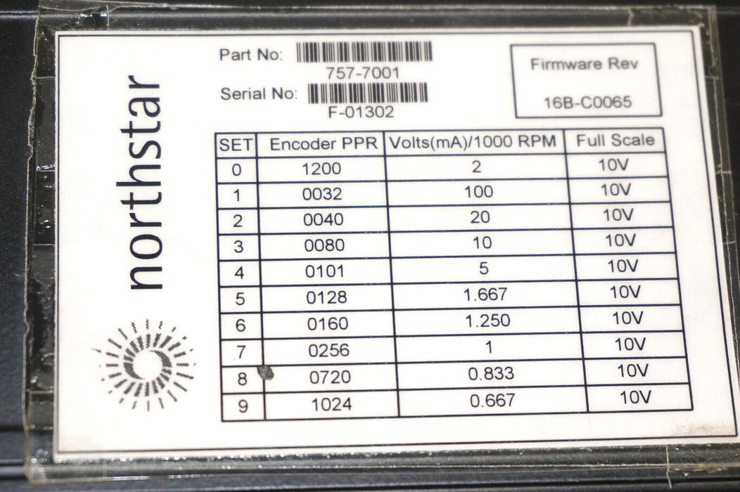 NORTH STAR RIMF2V FREQUENCY TO VOLT CONVERTER P/N. 757-7001, 115-230VAC, 50-60HZ